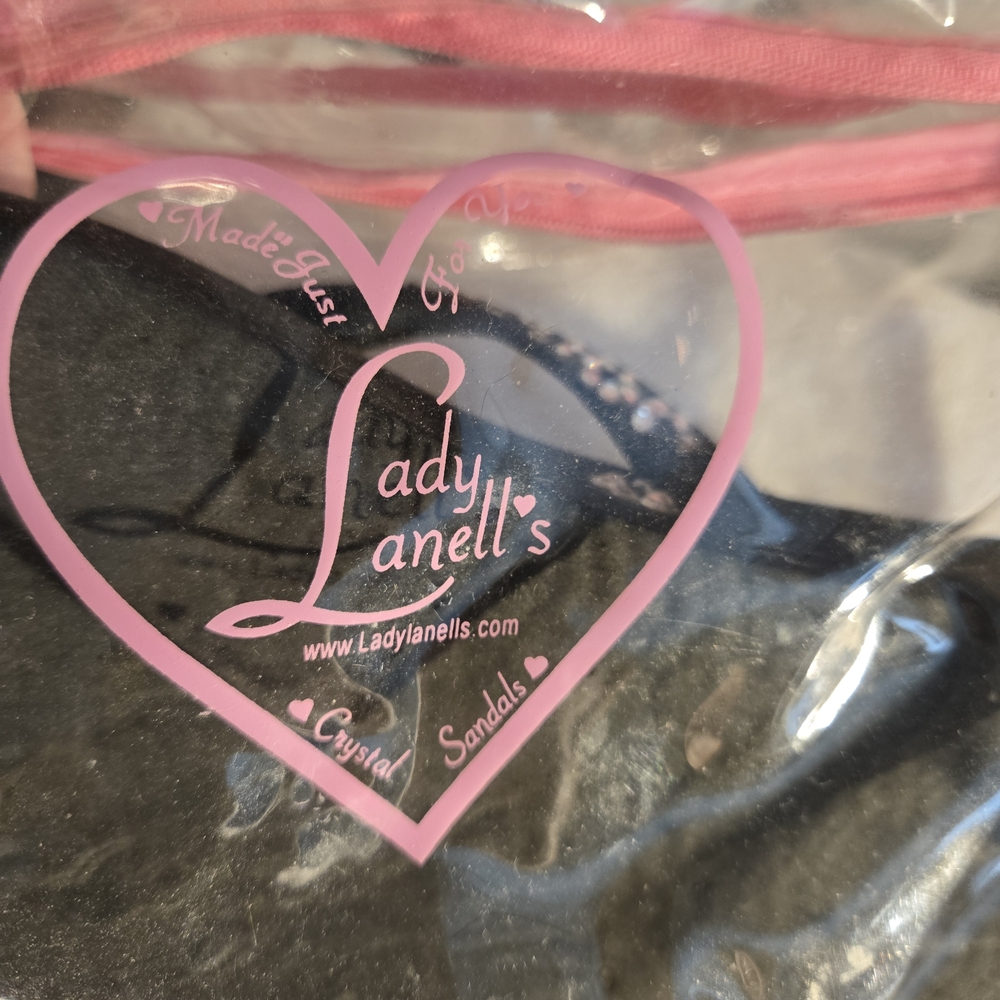 Lady Lanell's Crystal Sandals with Crystal Accents